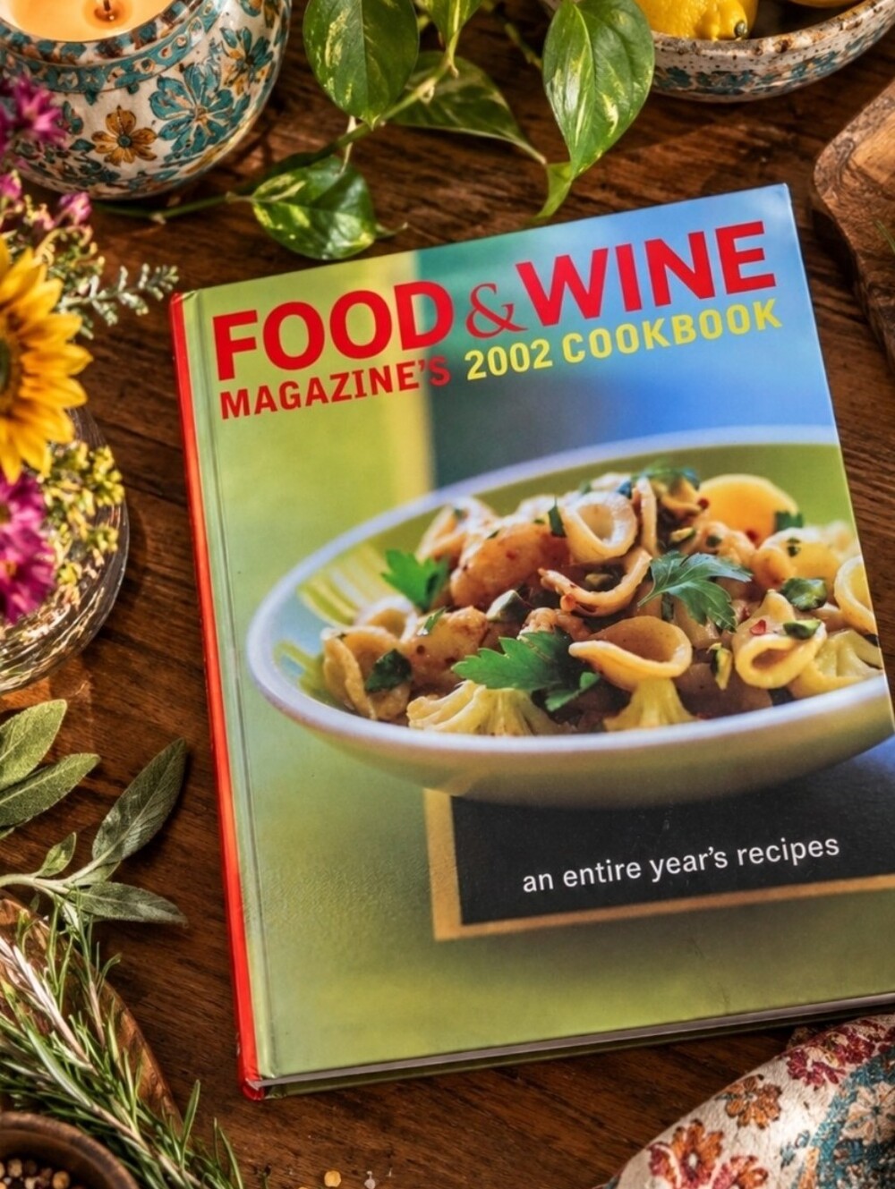 4/$15 Food Wine Magazine’s 2002 Cookbook Hardcover 700+ Recipes Gourmet Cooking